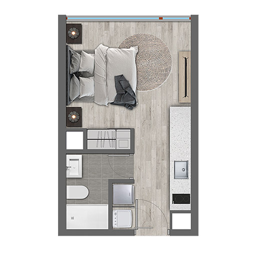 departamento tipo a1 de 1 dormitorio